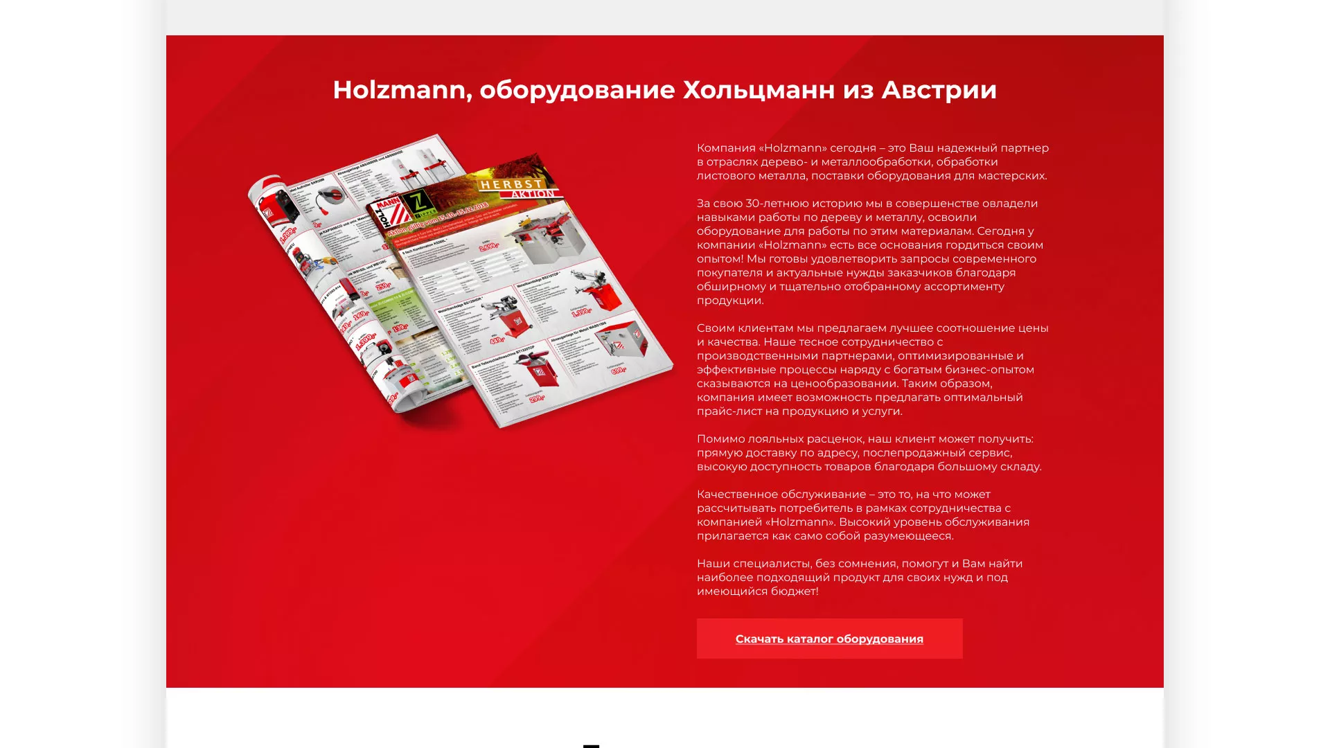 Создание сайта компании «HOLZMANN Maschinen GmbH» в Сунже